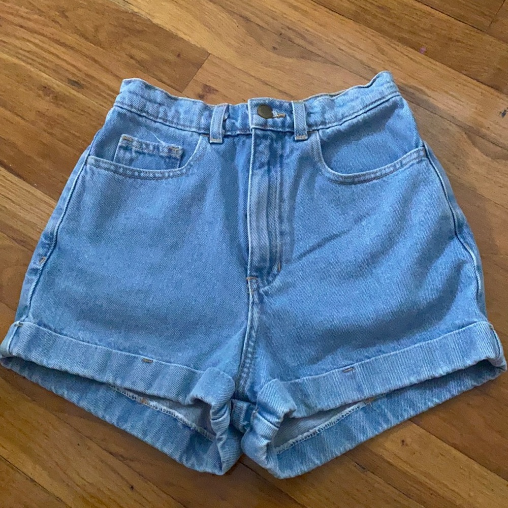 American Apparel High Waisted Jean Shorts